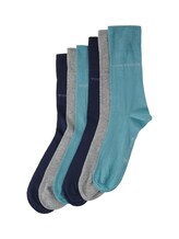 TOM TAILOR Herren 6er-Set Socken, blau, Uni, Gr. 39-42