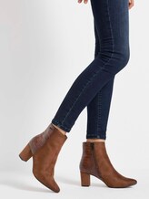 Ankle Boots mit Lederprägung - Frauen - brown Ankle Boots mit Lederprägung - Frauen - brown - 5 - TOM TAILOR