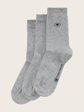 TT kids basic socks 3pcs - unisex - light grey melange TT kids basic socks 3pcs - unisex - light grey melange - 7 - TOM TAILOR