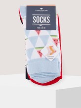 Gemusterte Socken im Dreierpack - unisex - cashmere blue Gemusterte Socken im Dreierpack - unisex - cashmere blue - 15 - TOM TAILOR