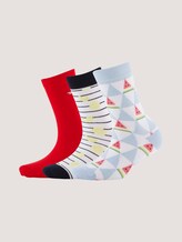 Gemusterte Socken im Dreierpack - unisex - cashmere blue Gemusterte Socken im Dreierpack - unisex - cashmere blue - 7 - TOM TAILOR