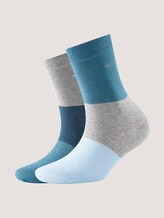 Socks with colour blocking - unisex - dark petrol Socks with colour blocking - unisex - dark petrol - 7 - TOM TAILOR