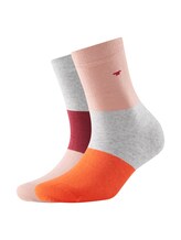 TOM TAILOR Unisex Socken mit Colour Blocking, rot, Colour Blocking, Gr. 27-30