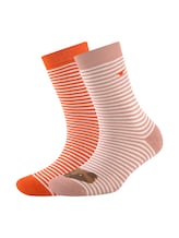 TOM TAILOR Unisex Stoppersocken im Doppelpack mit Motivprint, orange, Motivprint, Gr. 35-38