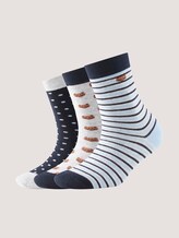 Socken im Dreierpack mit Motivprint - unisex - dark navy Socken im Dreierpack mit Motivprint - unisex - dark navy - 7 - TOM TAILOR