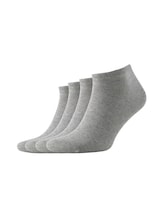 TOM TAILOR Unisex Viererpack Sneaker Socken, grau, Logo Print, Gr. 43-46