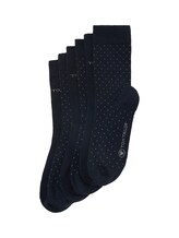 TOM TAILOR Damen Socken im 6er-Pack, blau, Muster, Gr. 39-42