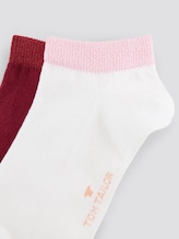 Sneakersocken mit Glitzerbund im Doppelpack - Frauen - berry Sneakersocken mit Glitzerbund im Doppelpack - Frauen - berry - 9 - TOM TAILOR