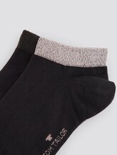 Sneakersocken mit Glitzerbund im Doppelpack - Frauen - black Sneakersocken mit Glitzerbund im Doppelpack - Frauen - black - 9 - TOM TAILOR