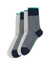 TOM TAILOR Damen Viererpack Socken mit Allover-Print, blau, Muster, Gr. 35-38