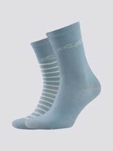 2er Pack Socken mit Logo-Schrift - Frauen - smoke blue 2er Pack Socken mit Logo-Schrift - Frauen - smoke blue - 7 - TOM TAILOR
