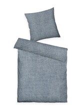 TOM TAILOR Unisex Melange-Flanell Bettwäsche, 2-teilig, 135x200/80x80 cm, blau, Meliert, Gr. 135X200