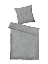 TOM TAILOR Unisex Melange-Flanell Bettwäsche, 2-teilig, 135x200/80x80 cm, grau, Meliert, Gr. 135X200