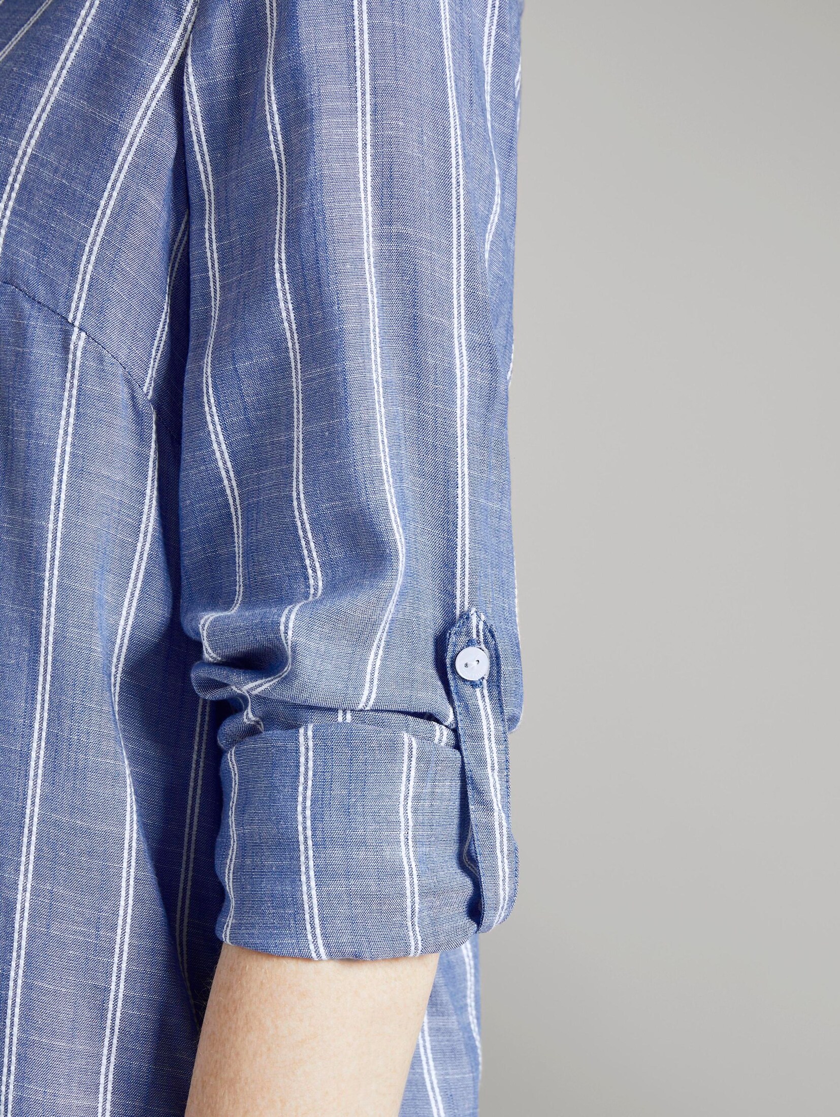 Gestreifte Bluse mit Kragen - von TOM TAILOR