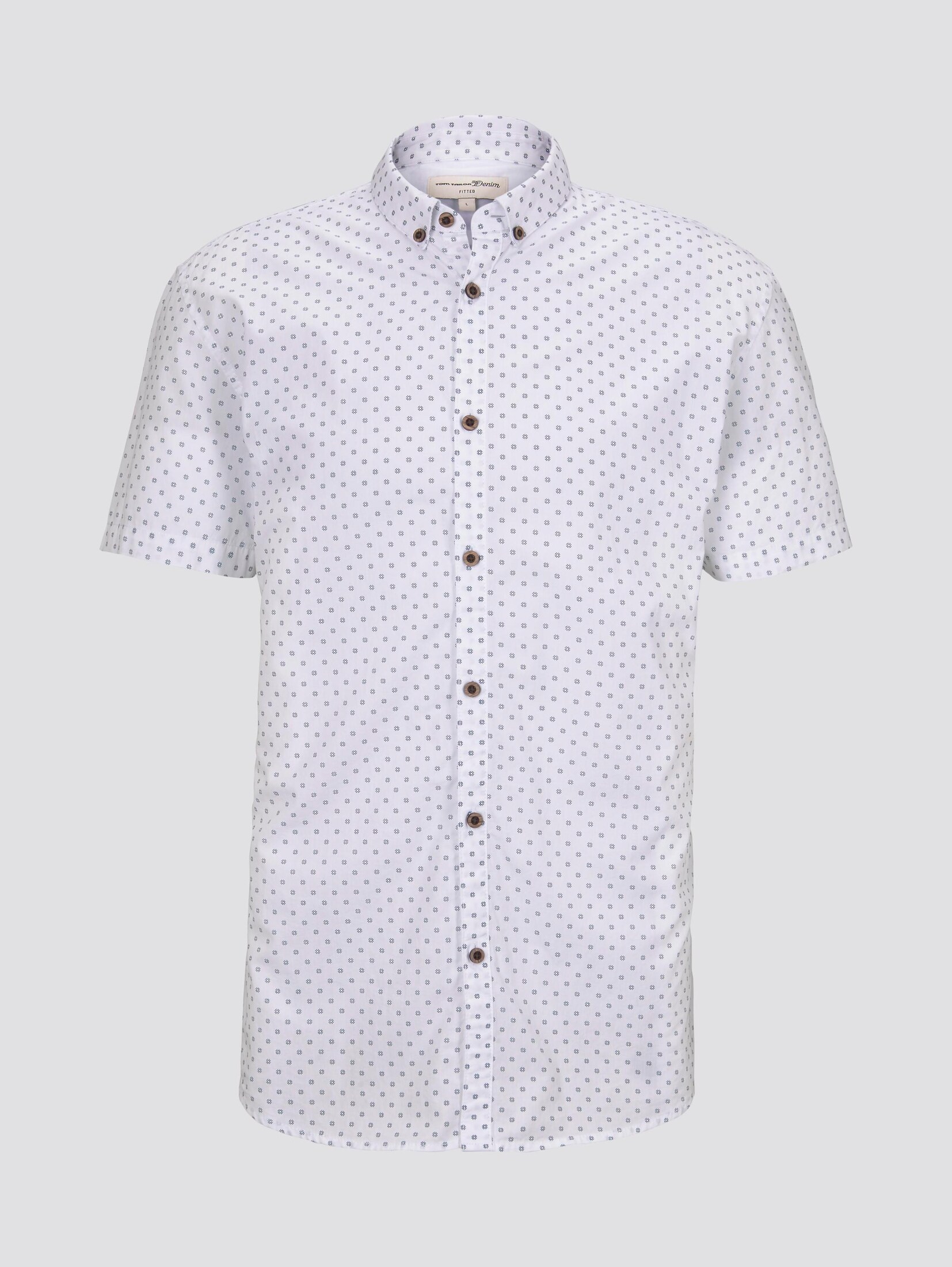 Gepunktetes Hemd (weiß) - von TOM TAILOR Denim
