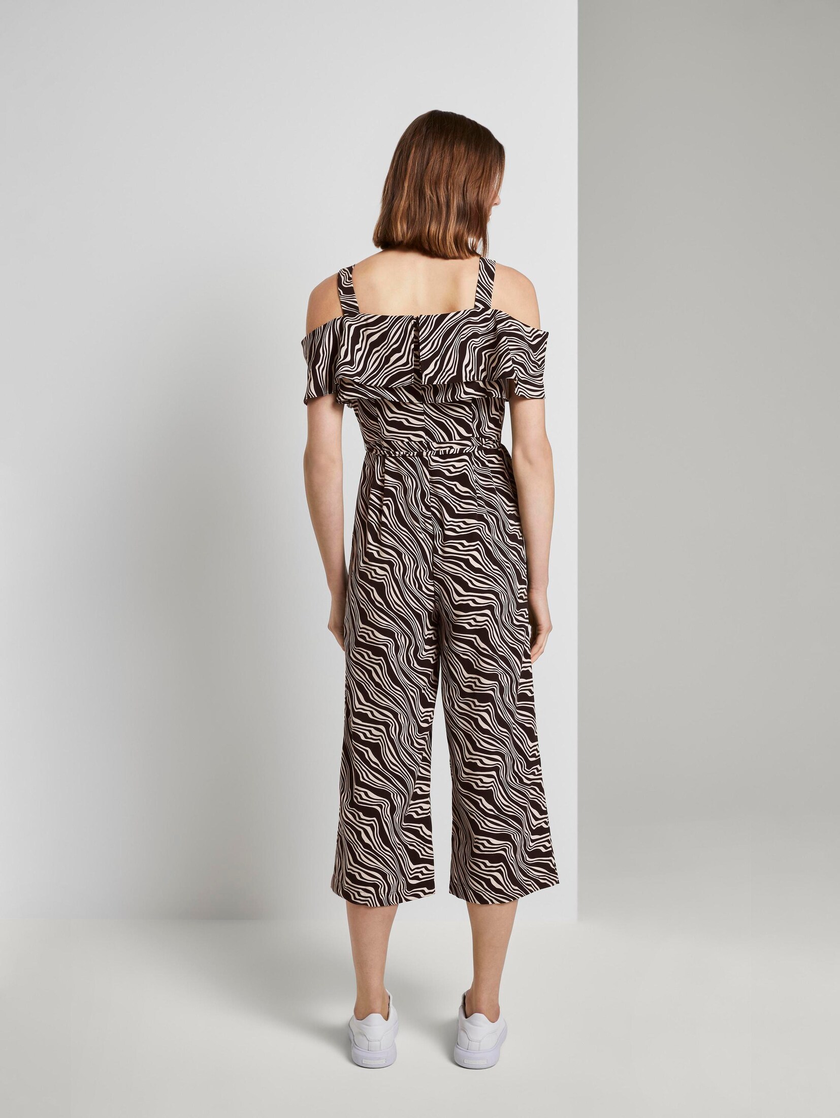 Schulterfreier CarmenJumpsuit mit weitem Bein von TOM TAILOR