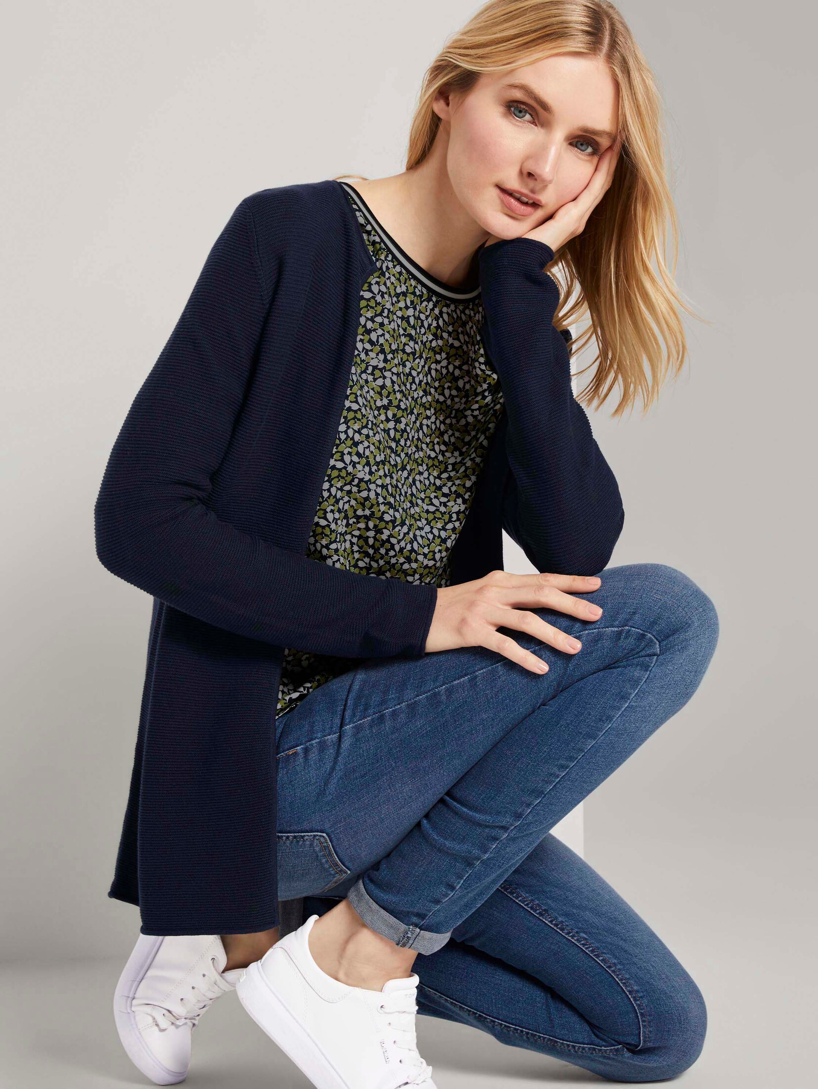 Cardigan Damen Blau