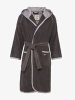 Bademantel mit Details aus Satin - unisex - dunkelgrau / dark grey Bademantel mit Details aus Satin - unisex - dunkelgrau / dark grey - 1 - TOM TAILOR