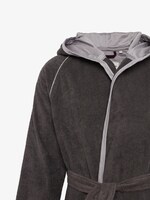 Bademantel mit Details aus Satin - unisex - dunkelgrau / dark grey Bademantel mit Details aus Satin - unisex - dunkelgrau / dark grey - 3 - TOM TAILOR
