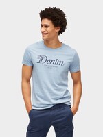 T-shirt with a logo print - Men - Light Blue Indigo T-shirt with a logo print - Men - Light Blue Indigo - 1 - TOM TAILOR Denim
