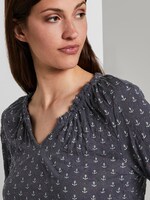 Henley Shirt - Frauen - navy anchor design Henley Shirt - Frauen - navy anchor design - 9 - TOM TAILOR