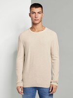 Strukturierter Pullover - Männer - Ecru Melange Strukturierter Pullover - Männer - Ecru Melange - 1 - TOM TAILOR Denim