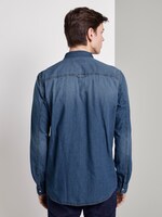 Dezent gemustertes Jeanshemd - Männer - Stone Blue Denim Dezent gemustertes Jeanshemd - Männer - Stone Blue Denim - 2 - TOM TAILOR Denim