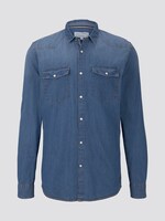 Dezent gemustertes Jeanshemd - Männer - Stone Blue Denim Dezent gemustertes Jeanshemd - Männer - Stone Blue Denim - 7 - TOM TAILOR Denim