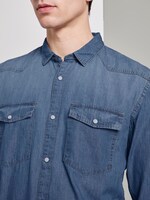 Dezent gemustertes Jeanshemd - Männer - Stone Blue Denim Dezent gemustertes Jeanshemd - Männer - Stone Blue Denim - 9 - TOM TAILOR Denim