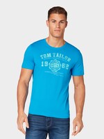 T-Shirt mit Logo-Print - Männer - brilliant middle blue T-Shirt mit Logo-Print - Männer - brilliant middle blue - 1 - TOM TAILOR