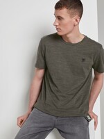 Textured T-shirt - Men - olive new space dye Textured T-shirt - Men - olive new space dye - 5 - TOM TAILOR Denim
