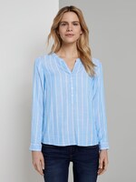 Strukturierte Bluse - Frauen - blue stripe vertical Strukturierte Bluse - Frauen - blue stripe vertical - 1 - TOM TAILOR