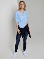 Strukturierte Bluse - Frauen - blue stripe vertical Strukturierte Bluse - Frauen - blue stripe vertical - 3 - TOM TAILOR