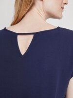 Shirt mit Schlüsselloch-Öffnung hinten - Frauen - True Dark Blue Shirt mit Schlüsselloch-Öffnung hinten - Frauen - True Dark Blue - 9 - TOM TAILOR Denim