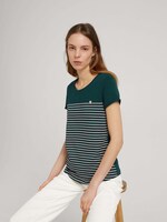 Gestreiftes T-Shirt - Frauen - green rose stripe Gestreiftes T-Shirt - Frauen - green rose stripe - 5 - TOM TAILOR Denim