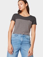 Gestreiftes T-Shirt - Frauen - dark grey rose stripe Gestreiftes T-Shirt - Frauen - dark grey rose stripe - 5 - TOM TAILOR Denim
