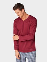 Pyjama Langarmshirt - Männer - red-dark-solid Pyjama Langarmshirt - Männer - red-dark-solid - 1 - TOM TAILOR