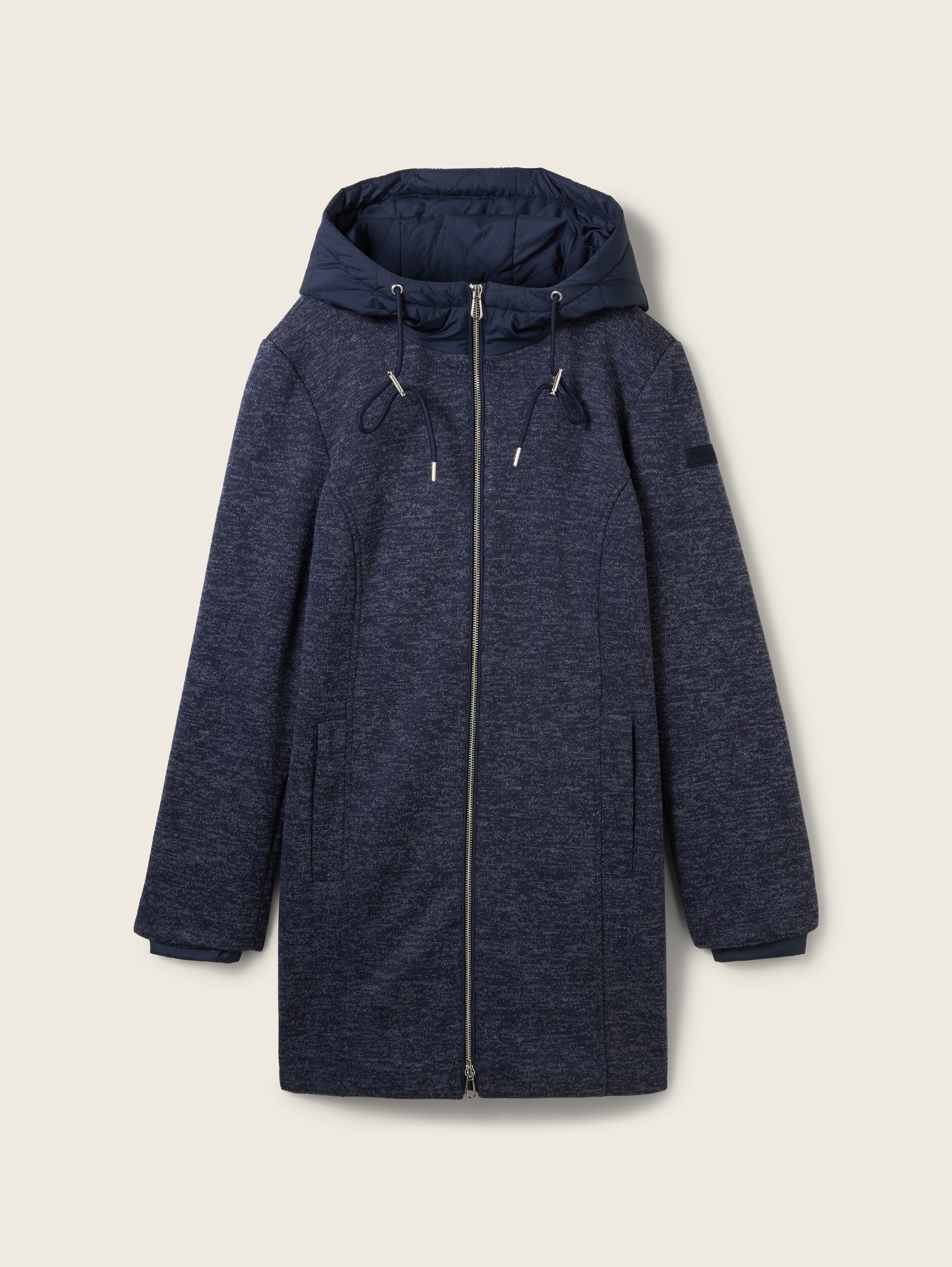 Fabric mix coat and hood by Tom Tailor