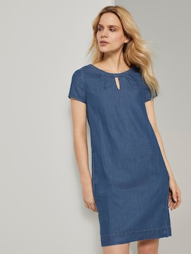 Lyocell T-Shirt-Kleid im Jeanslook - 5 - TOM TAILOR