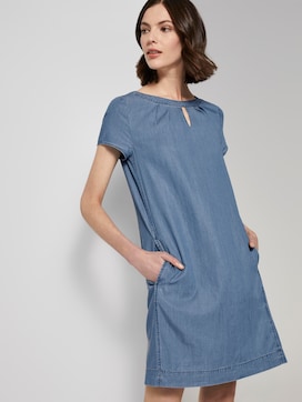Lyocell T-Shirt-Kleid im Jeanslook - 5 - TOM TAILOR
