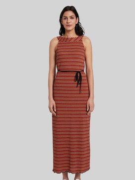Patterned Halter Maxi Dress With A Tie Belt From Tom Tailor 