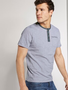 Tom Tailor Denim Basic structuré T-Shirt Avec Poche Poitrine