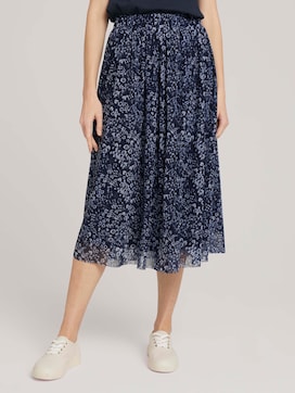 Mesh midi skirt with a floral pattern - 1 - TOM TAILOR