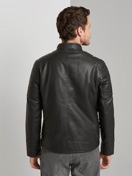 Faux leather biker jacket with a stand-up collar - 2 - TOM TAILOR