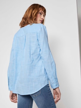 Gestructureerde henley-blouse - 2 - TOM TAILOR