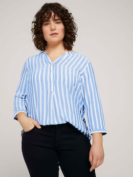 Plus - a striped henley blouse with LENZING (TM) ECOVERO (TM) - 5 - My True Me