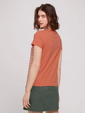 Striped t-shirt with embroidery - 2 - TOM TAILOR Denim