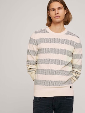 striped structured crewneck made with organic cotton   - 5 - TOM TAILOR Denim