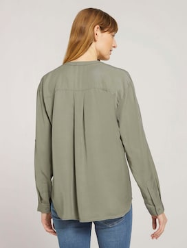 Lyocell blouse with chest pockets - 2 - TOM TAILOR