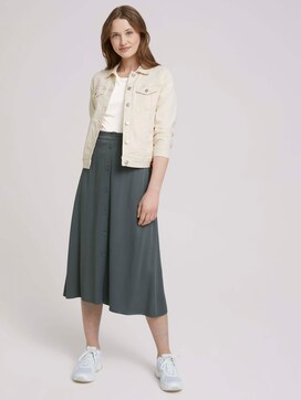 Midi skirt with a button tab - 3 - TOM TAILOR Denim